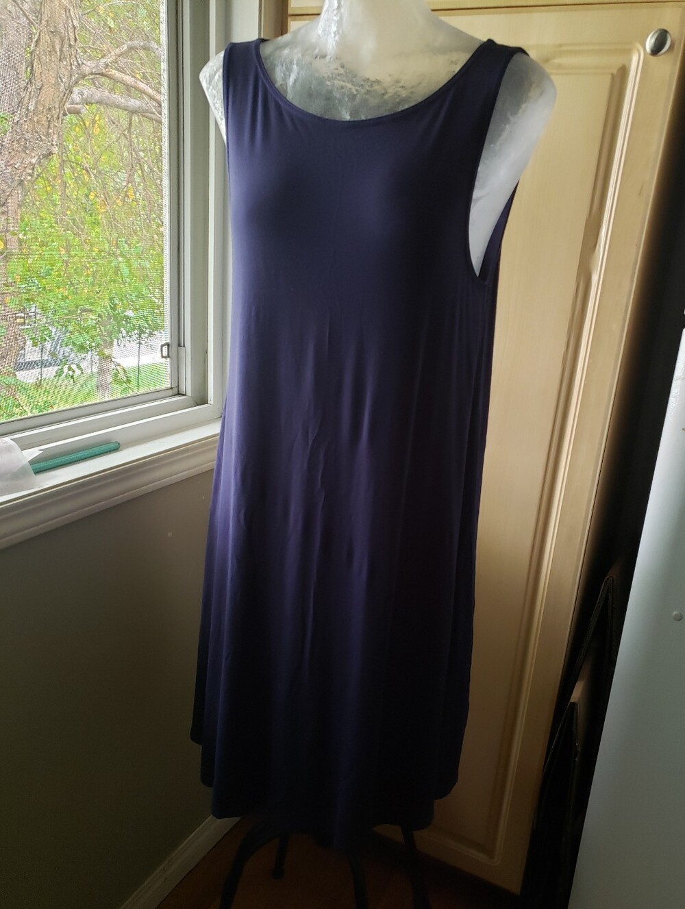 Eileen Fisher Sleeveless Dress in Deep Blue